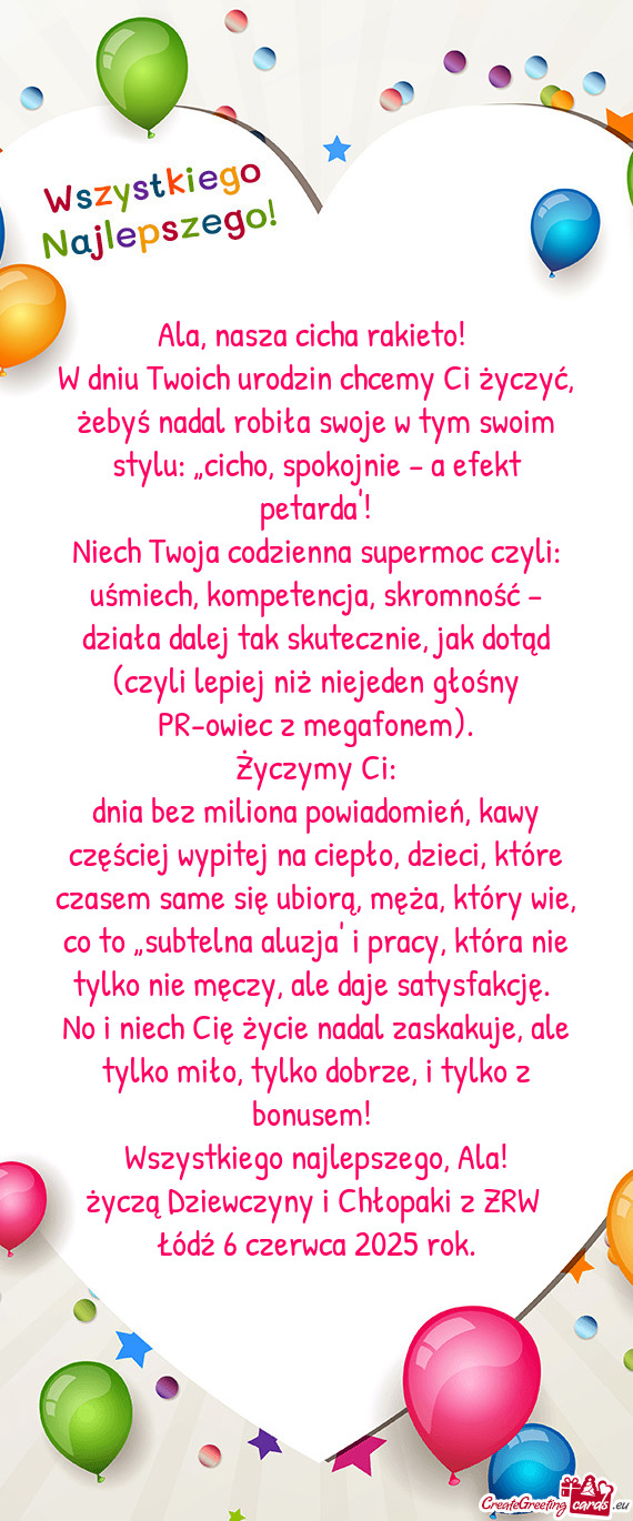 Ala, nasza cicha rakieto