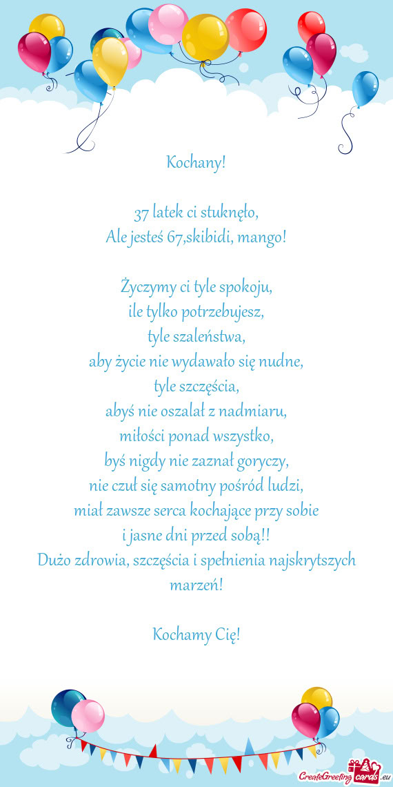 Ale jesteś 67,skibidi, mango