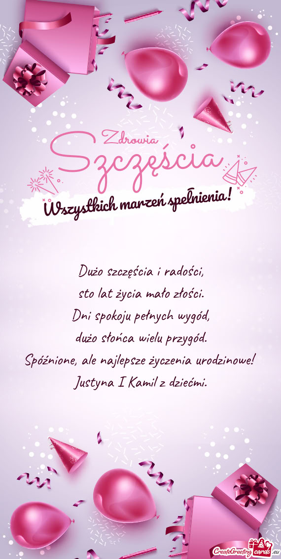 Ale najlepsze życzenia urodzinowe! Justyna I Kamil z dziećmi