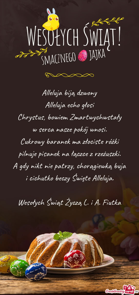 Alleluja biją dzwony Alleluja echo głosi Chrystus