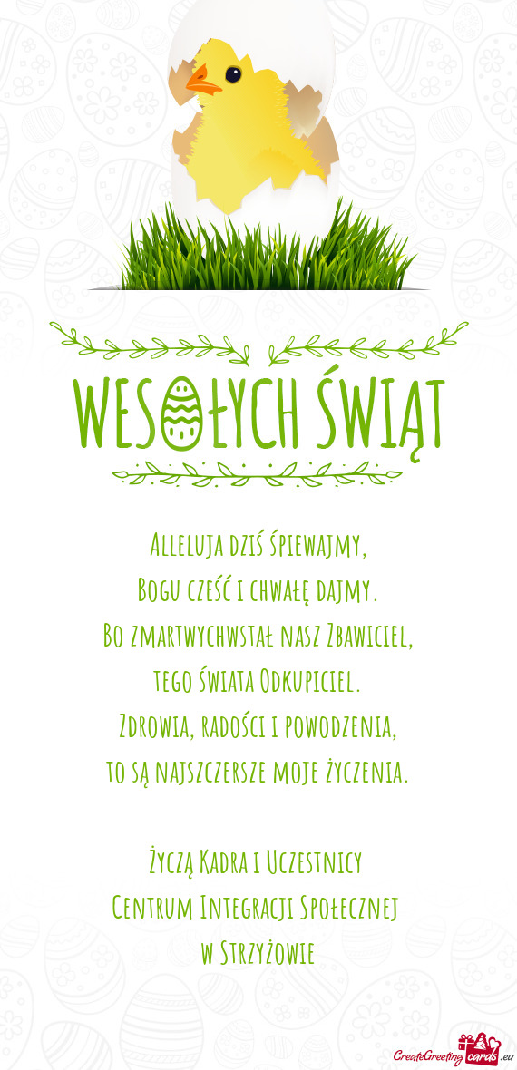 Alleluja dziś śpiewajmy,  Bogu cześć i chwałę dajmy.  Bo zmartwychwstał