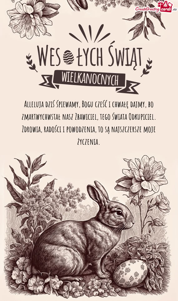 Alleluja dziś śpiewamy, Bogu cześć i chwałę dajmy, bo zmartwychwstał