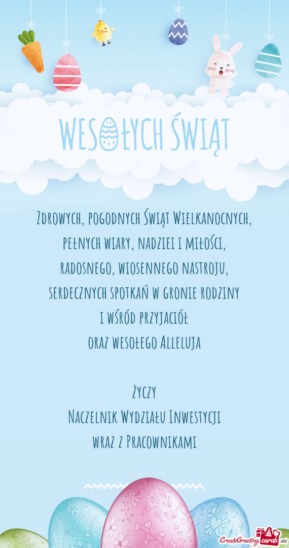 Alleluja życzy Naczelnik