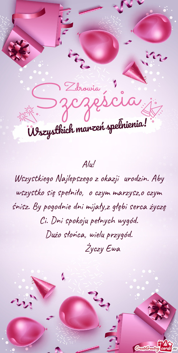 Alu! Wszystkiego Najlepszego z okazji urodzin