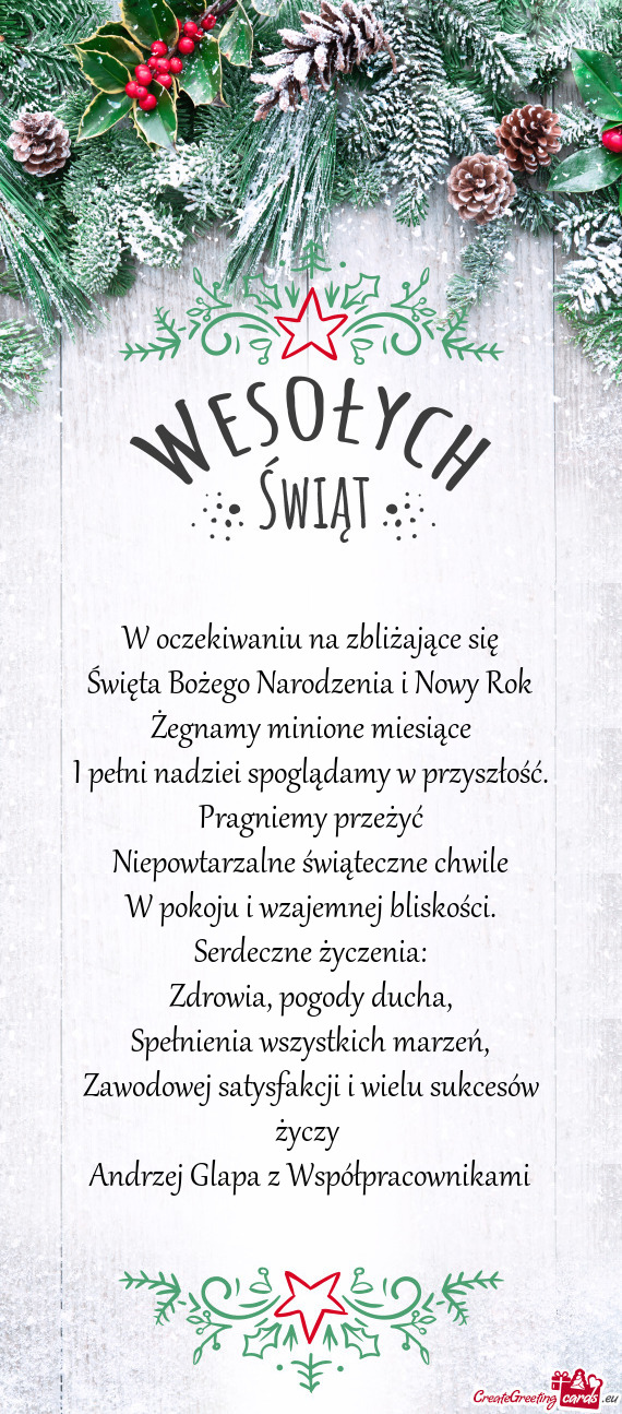 Andrzej Glapa z Współpracownikami