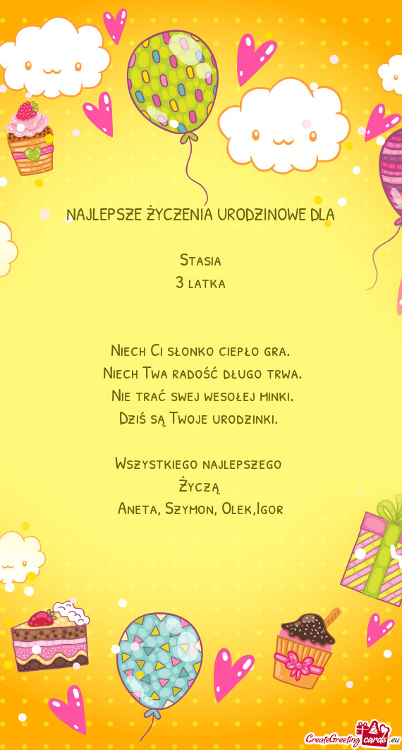 Aneta, Szymon, Olek,Igor