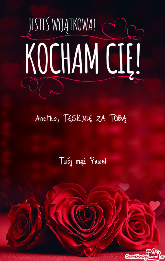 Anetko, TĘSKNIĘ ZA TOBĄ