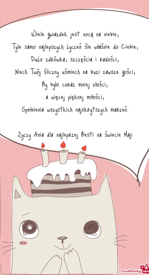 Ania dla najleprzej Besti na świecie Maji