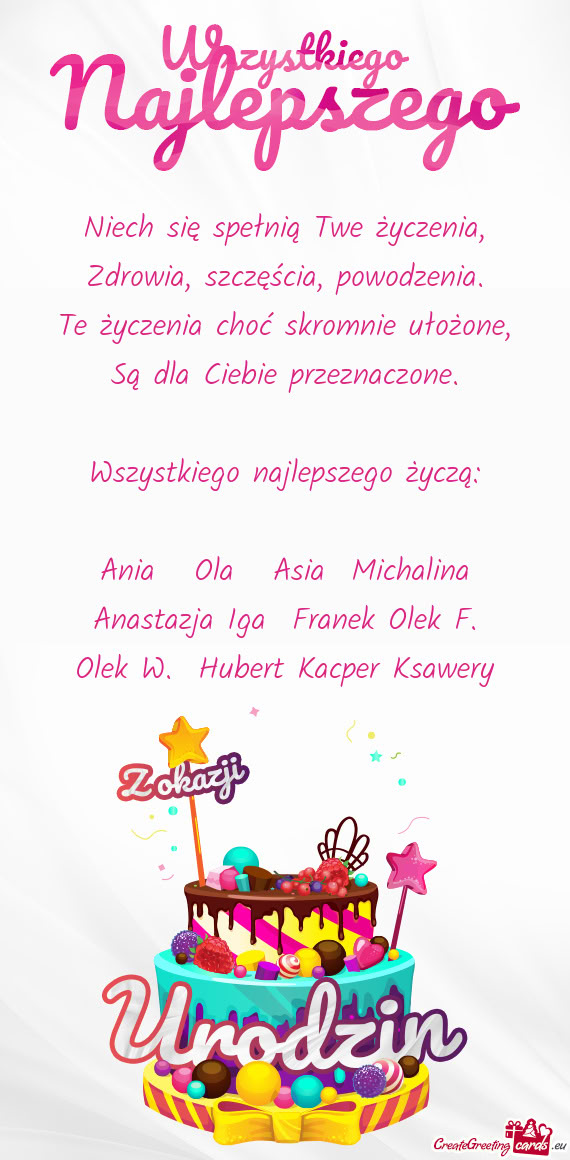 Ania Ola Asia Michalina