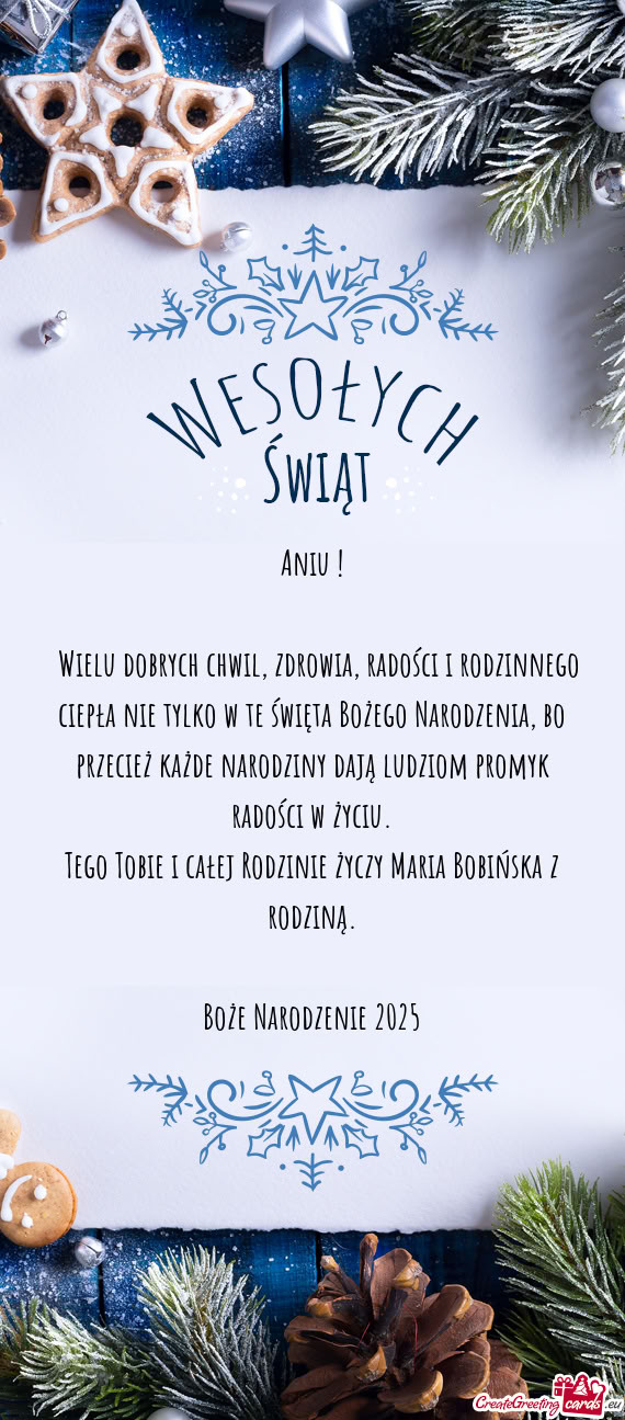 Aniu !  Wielu dobrych chwil