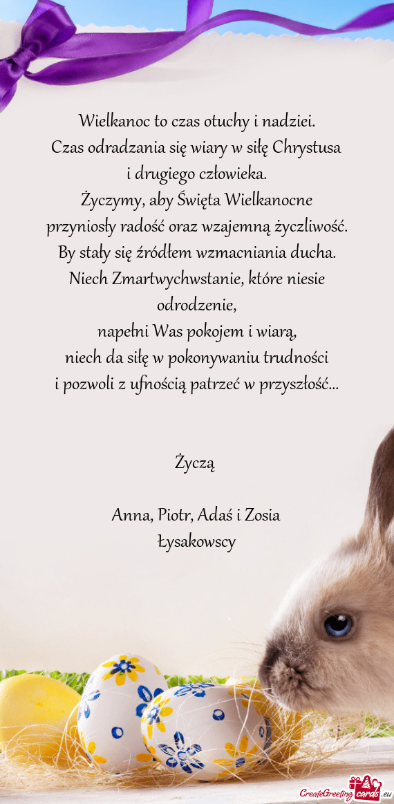 Anna, Piotr, Adaś i Zosia