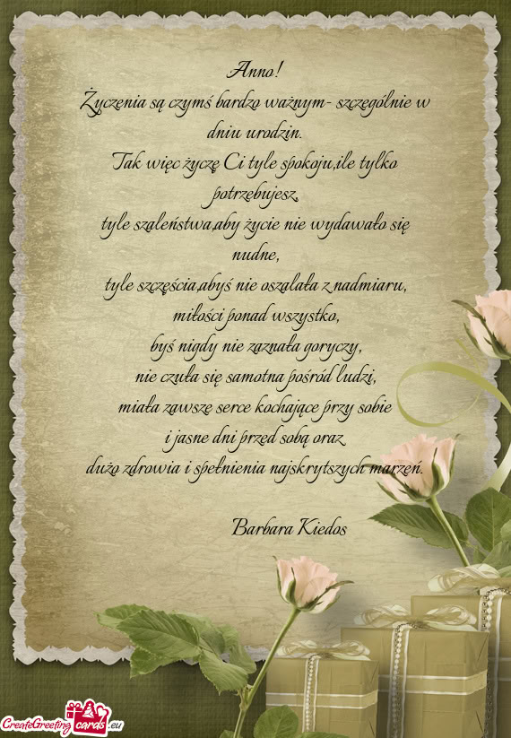 Anno! Życzenia są czymś bardzo ważnym- szczególnie w dniu urodzin