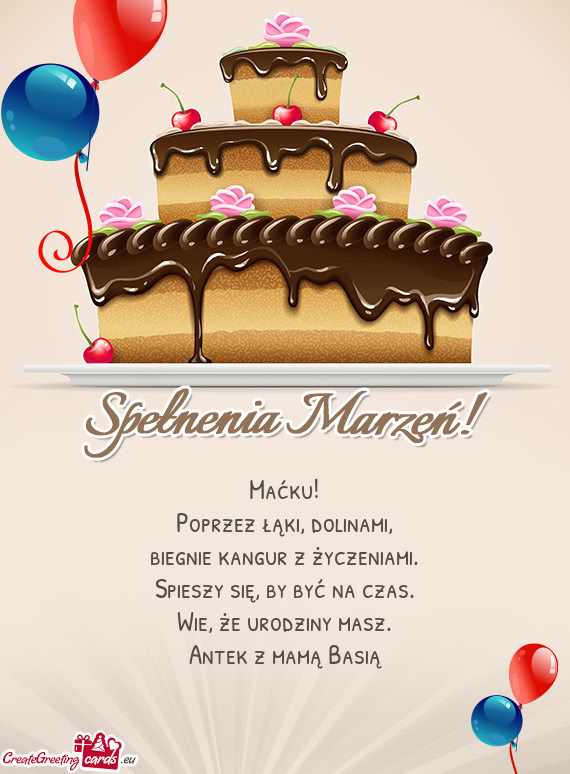 Antek z mamą Basią