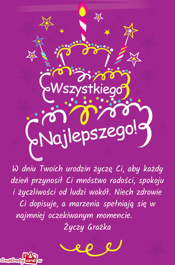 Anym momencie.   Grażka