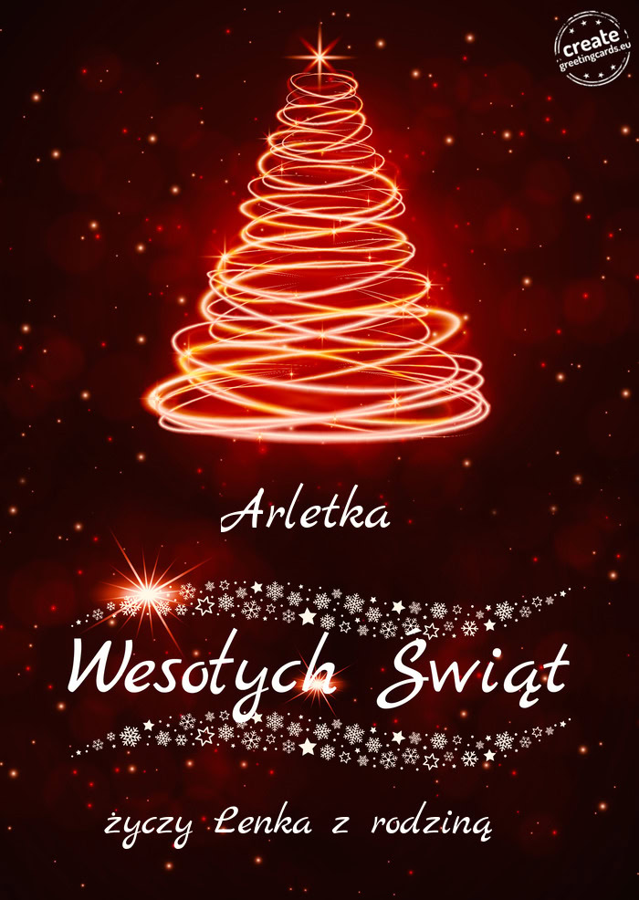 Arletka Wesołych Świat Lenka z rodziną