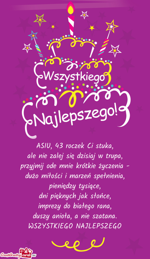 ASIU, 43 roczek Ci stuka