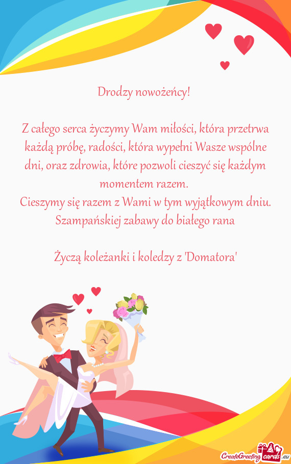 Asze wspólne dni, oraz zdrowia, które pozwoli cieszyć się każdym momentem razem