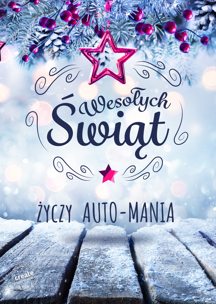 AUTO-MANIA Wesołych Świąt