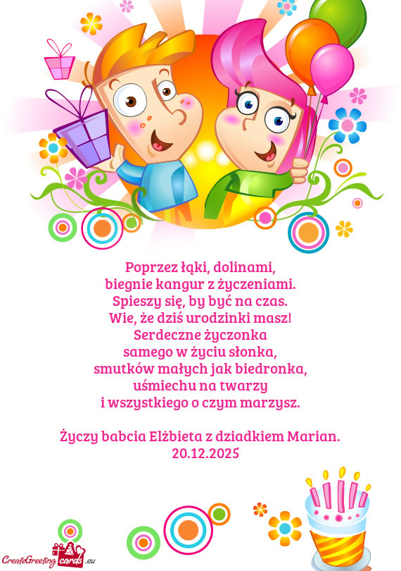 Babcia Elżbieta z dziadkiem Marian