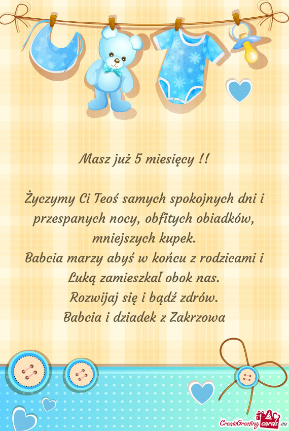Babcia marzy abyś w końcu z rodzicami i Luką zamieszkał obok nas