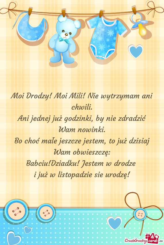 Babciu!Dziadku! Jestem w drodze