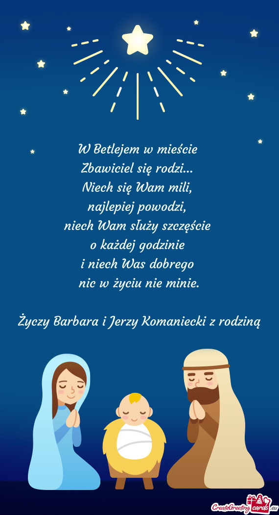 Barbara i Jerzy Komaniecki z rodziną