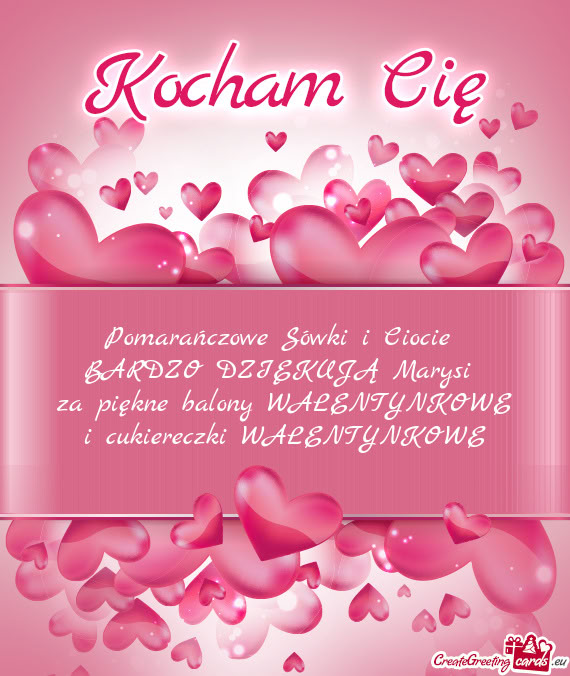 BARDZO DZIĘKUJĄ Marysi