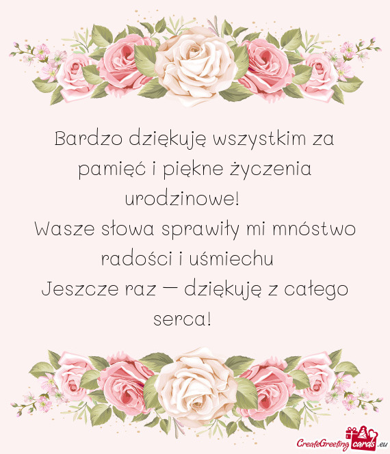 Bardzo dziękuję wszystkim za pamięć i piękne życzenia urodzinowe! ❤️