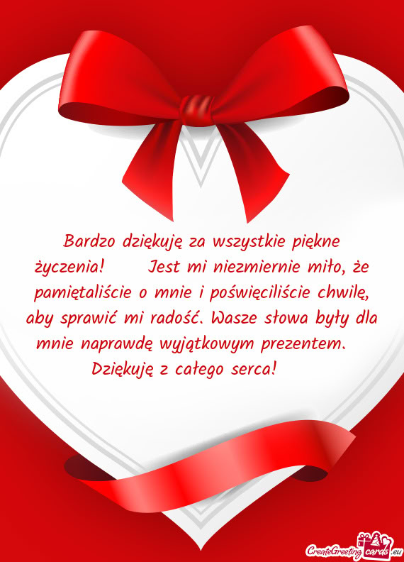 Bardzo dziękuję za wszystkie piękne życzenia! ❤️ Jest mi niezmiernie miło, że pamiętaliś
