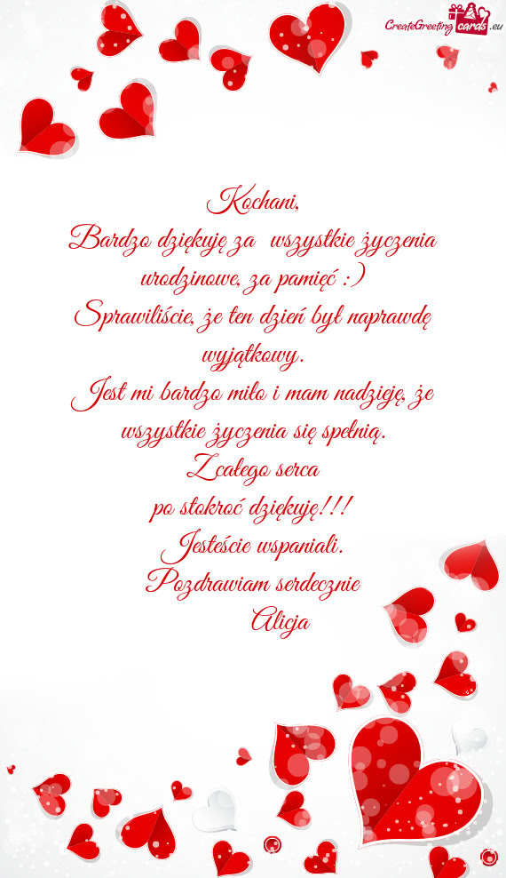 Bardzo dziękuję za wszystkie życzenia urodzinowe, za pamięć :)