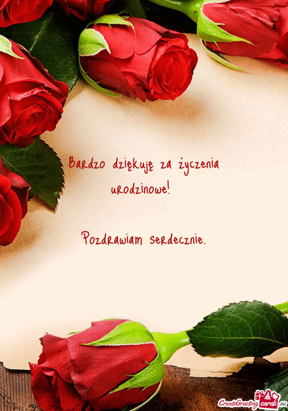 Bardzo dziękuję za życzenia urodzinowe!  Pozdrawiam serdecznie