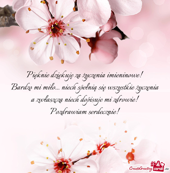 Bardzo mi miło... niech spełnią się wszystkie życzenia a zwłaszcza niech dopisuje mi zdrowie