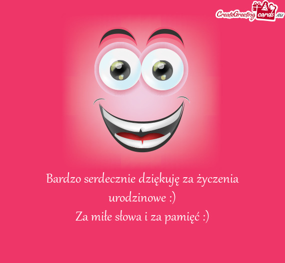 Bardzo serdecznie dziękuję za życzenia urodzinowe :)