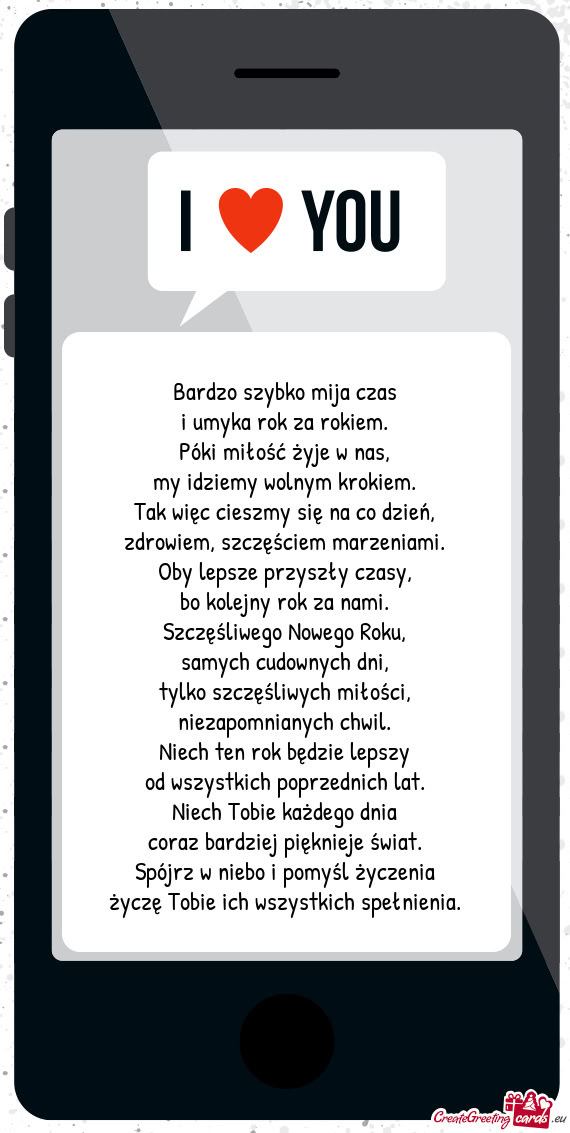 Bardzo szybko mija czas  i umyka rok za rokiem.  Póki miłość żyje w nas,