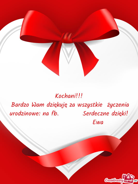 Bardzo Wam dziękuję za wszystkie życzenia urodzinowe: na fb.   Serdeczne dzięki
