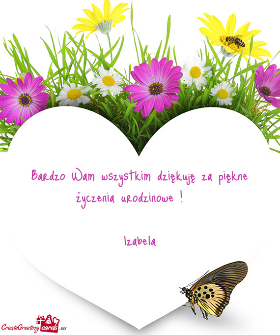 Bardzo Wam wszystkim dziękuję za piękne życzenia urodzinowe !❤️