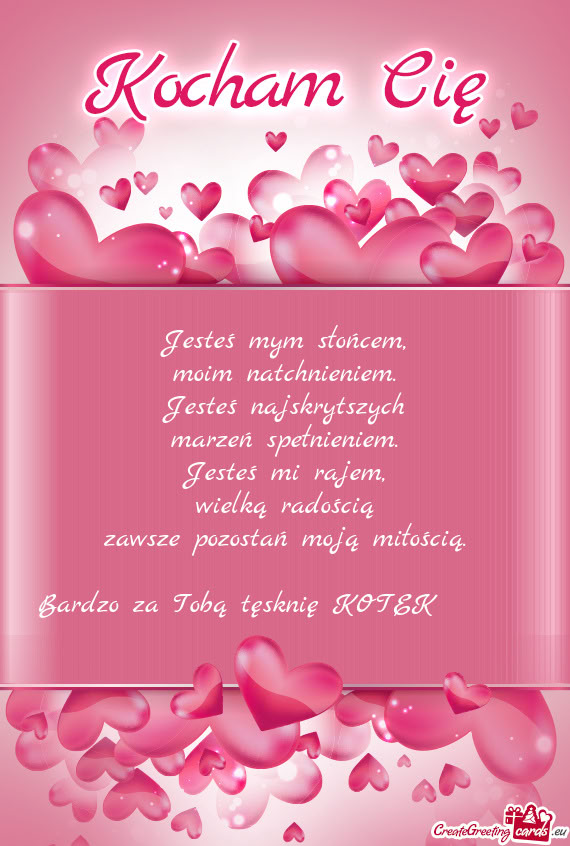 Bardzo za Tobą tęsknię KOTEK ♥️♥️♥️