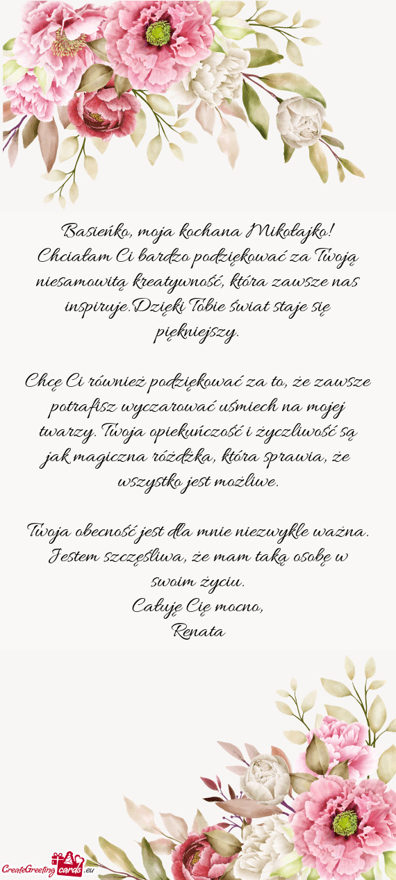 Basieńko, moja kochana Mikołajko