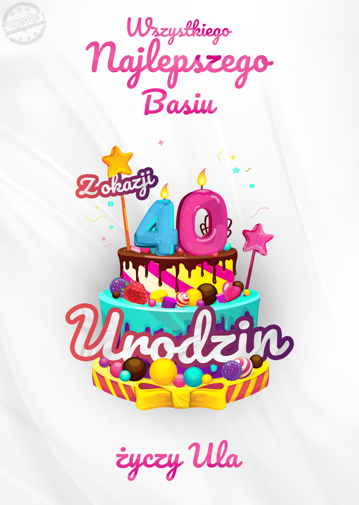 Basiu, Wszystkiego najlepszego z okazji 40 urodzin Ula