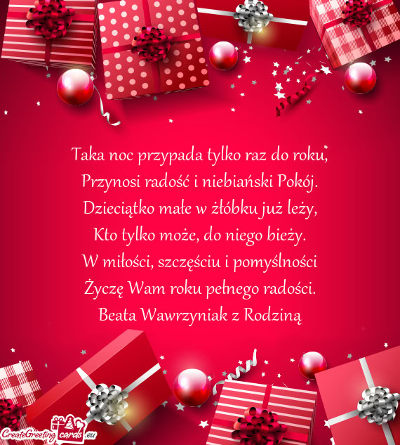 Beata Wawrzyniak z Rodziną