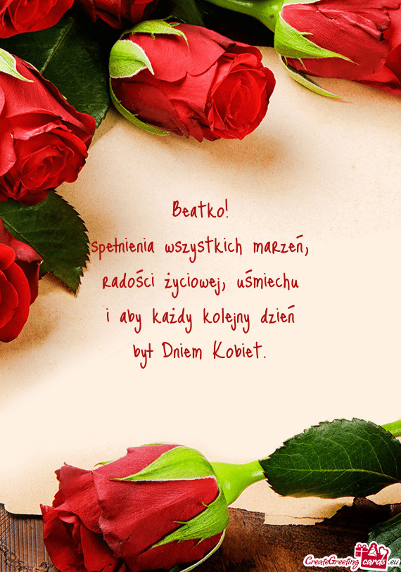 Beatko! spełnienia wszystkich marzeń