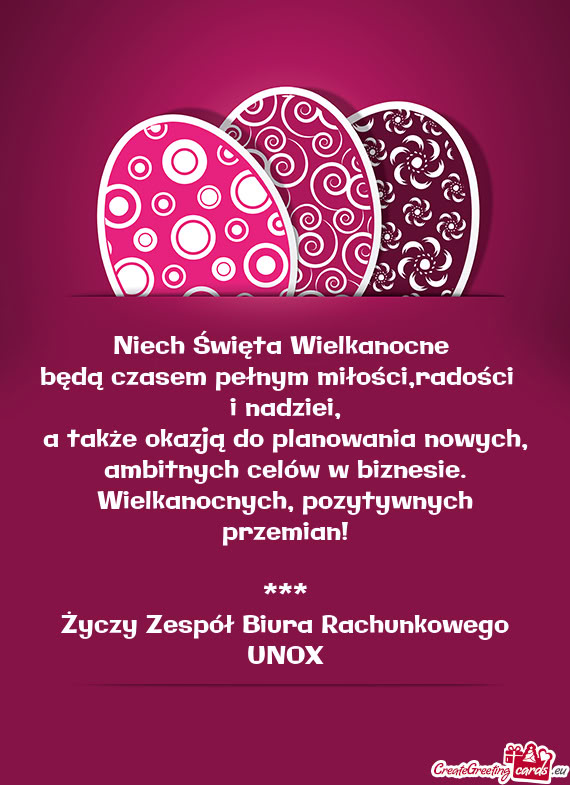 Będą czasem pełnym miłości,radości i nadziei