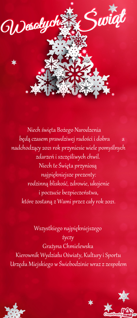 Będą czasem prawdziwej radości i dobra   a nadchodzący 2021 rok przyniesie wiele po