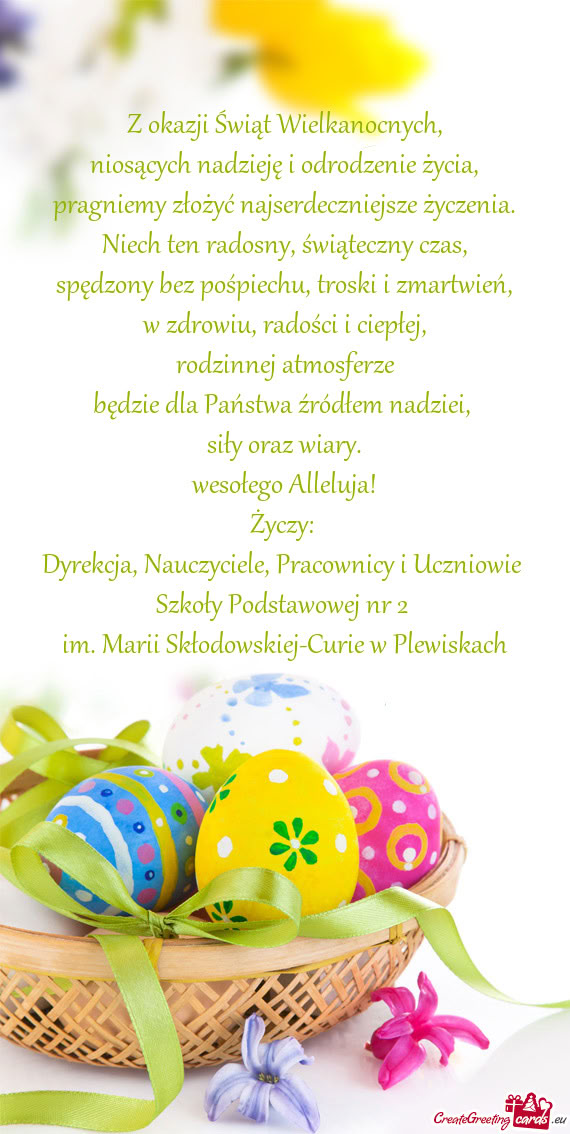 Będzie dla Państwa źródłem nadziei