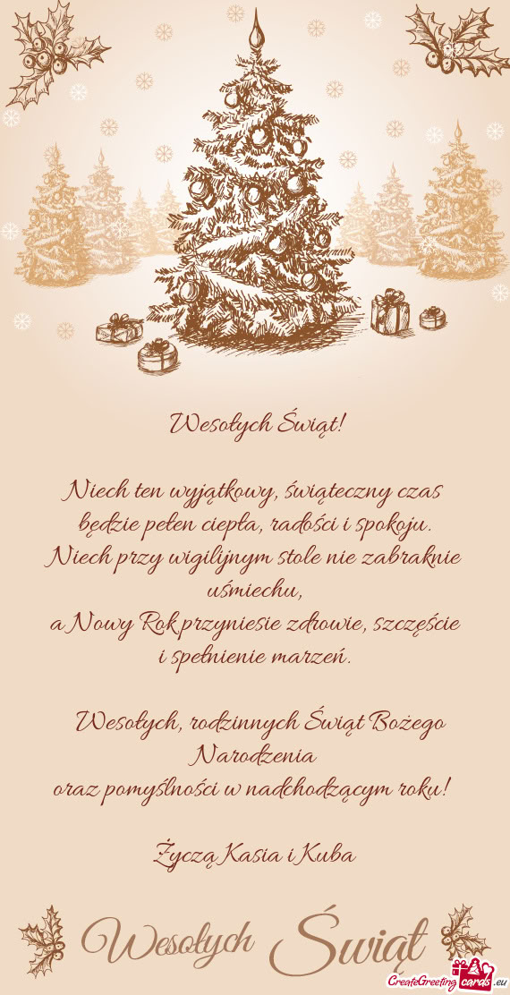 Będzie pełen ciepła, radości i spokoju