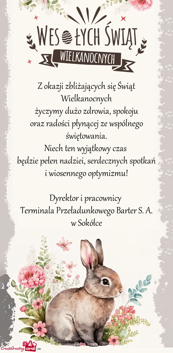 Będzie pełen nadziei, serdecznych spotkań