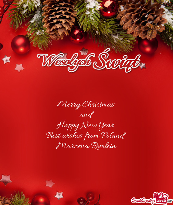Best wishes from Poland