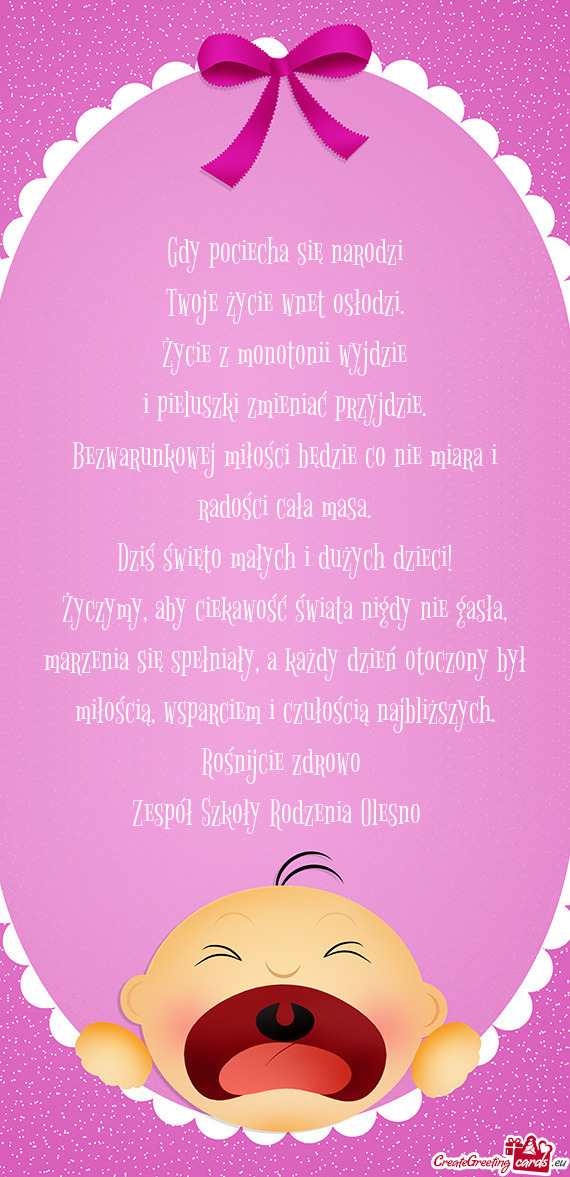 Bezwarunkowej miłości będzie co nie miara i radości cała masa