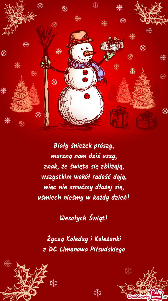 Biały śnieżek prószy