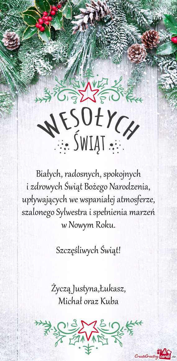 Białych, radosnych, spokojnych